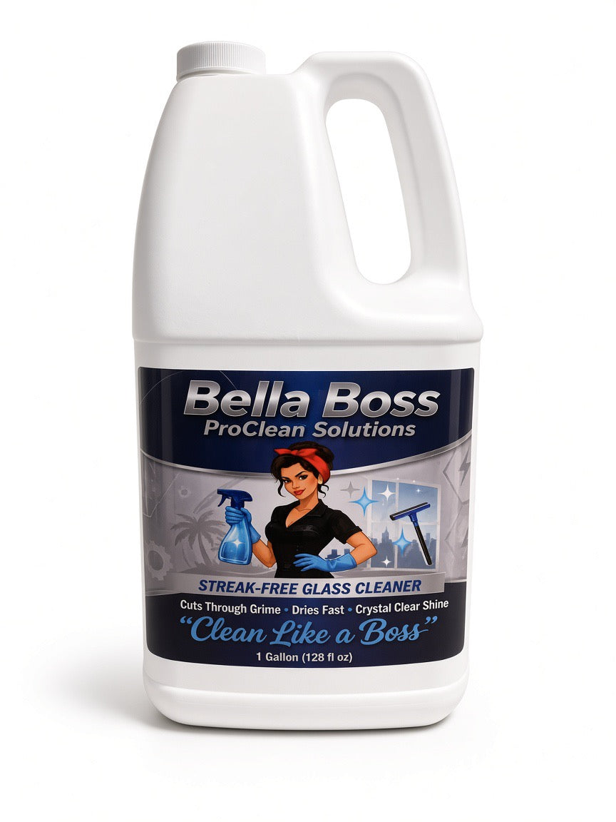 Bella Boss ProClean Streak-Free Glass Cleaner, Peach Scent, 1 Gallon